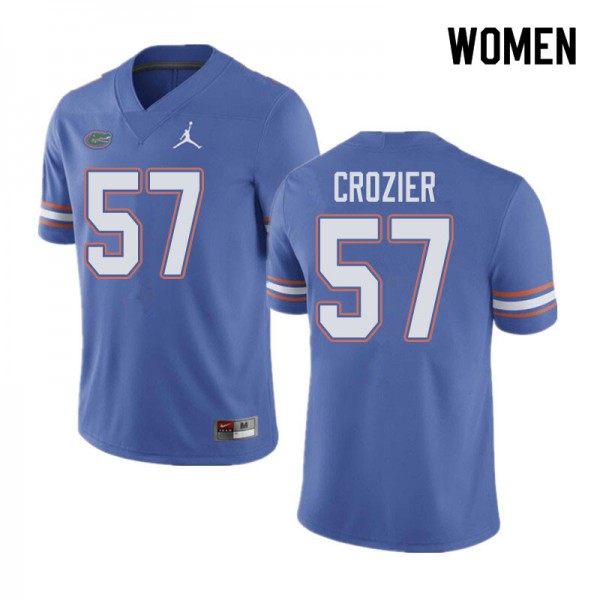 Jordan Brand Women #57 Coleman Crozier Florida Gators College Football Jerseys Blue
